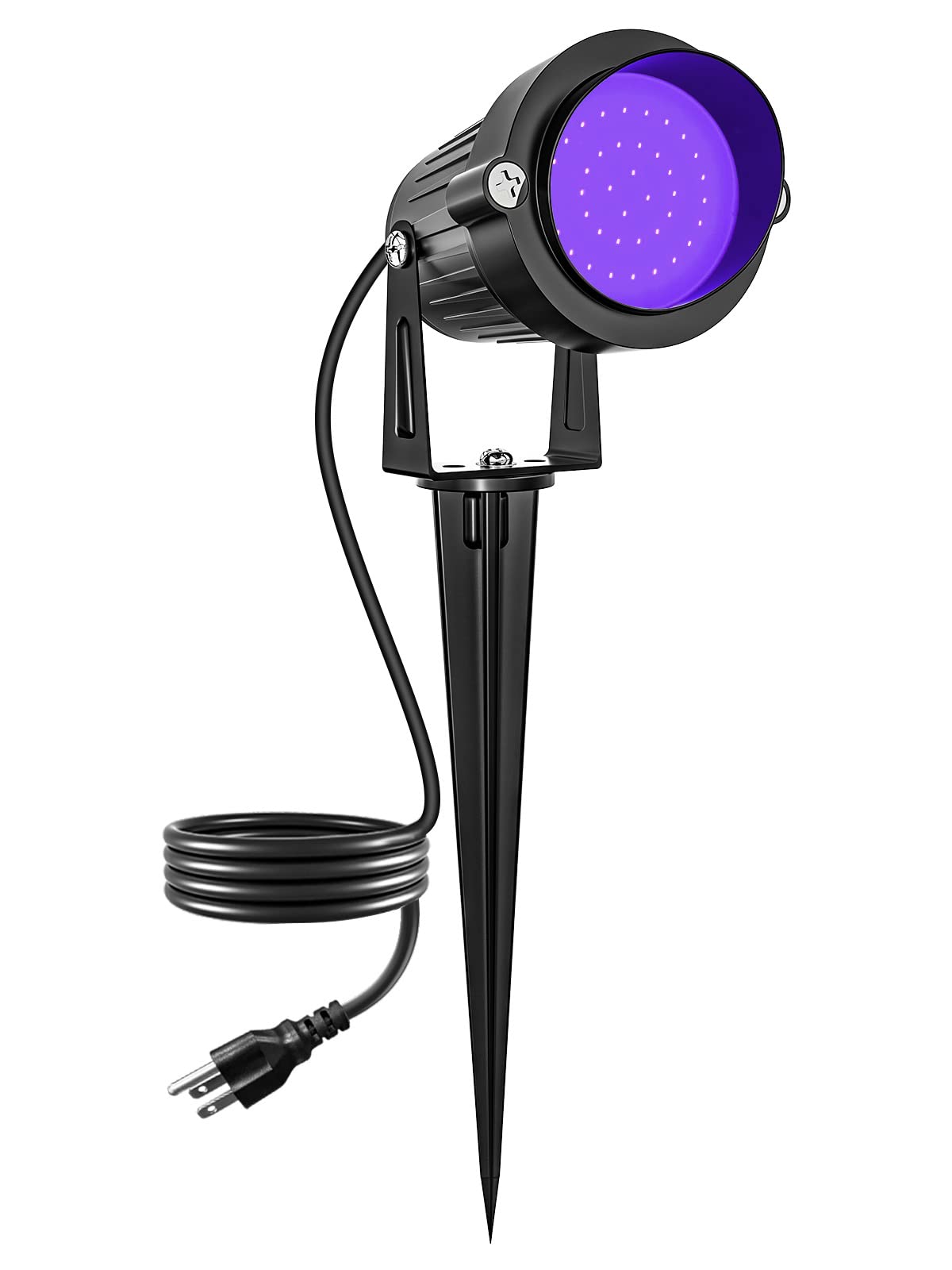 DOREIO 15W LED Black Light Spotlight, Waterproof, US Plug, 1 Count, Black, Model CA-BL-1P