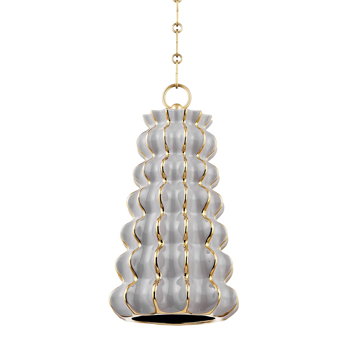 Corbett-Standard 394-10-CGG Esperanza - 1 Light Pendant 18.25 inches Tall and 9.25 inches Wide - Ceramic Gloss Gray