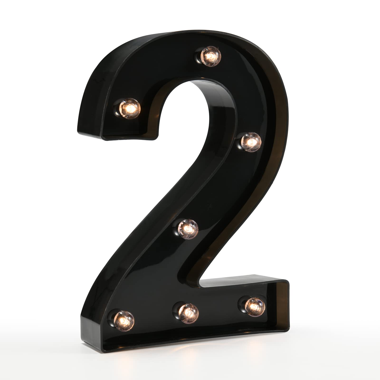 Light Up Black Alphabet Marquee Number Sign LED Marquee Number Lights Sign for Night Light Home Bar Christmas Lamp Birthday Party Wedding Decoration 2