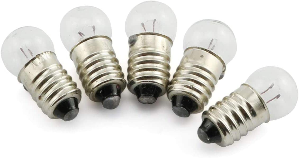 Bllndx 25Pcs E10 Miniature Screw Base Light Bulbs, 3.8V / 0.3A