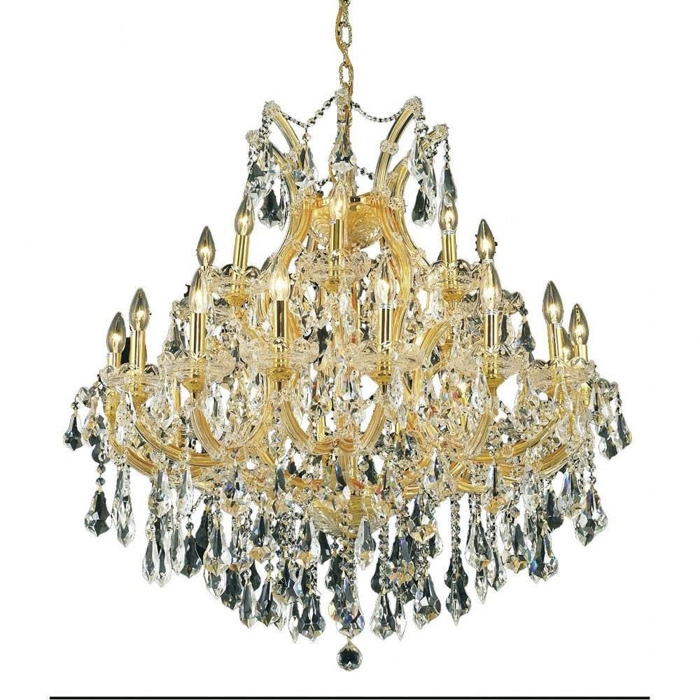 2801 Maria Theresa Collection Chandelier D:36in H:36in Lt:24 Gold Finish (Royal Cut Crystals)
