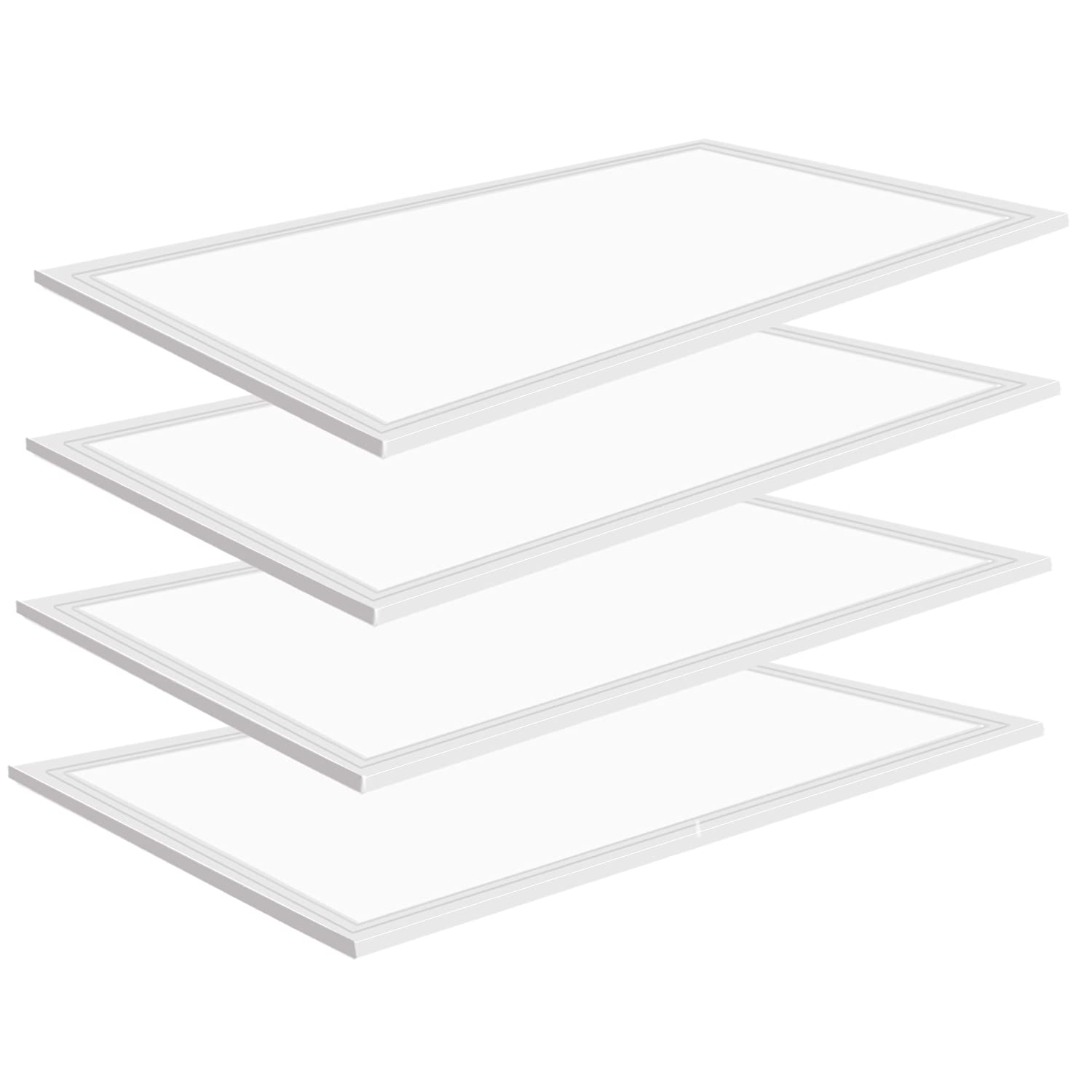 2x4 LED Flat Panel Light Drop Ceiling Office Fixture,4Pack 7800LM Commercial Shop Warehouse Fixture,0-10V Dimmable,5000K Dayligh