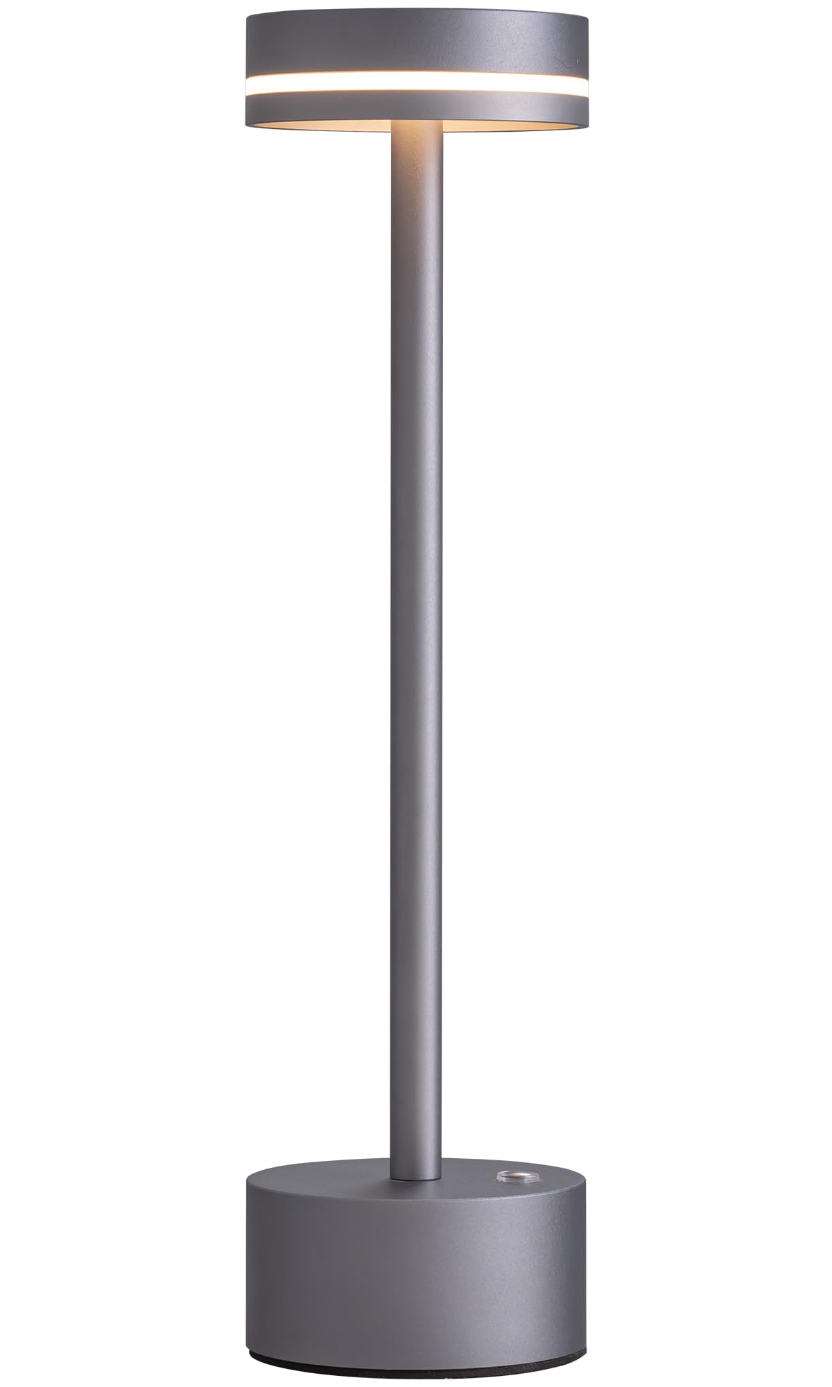 PUSU Portable Table Lamp LED Touch Control 3-Level Brightness Small Gray AMZ-TBL1800-YU