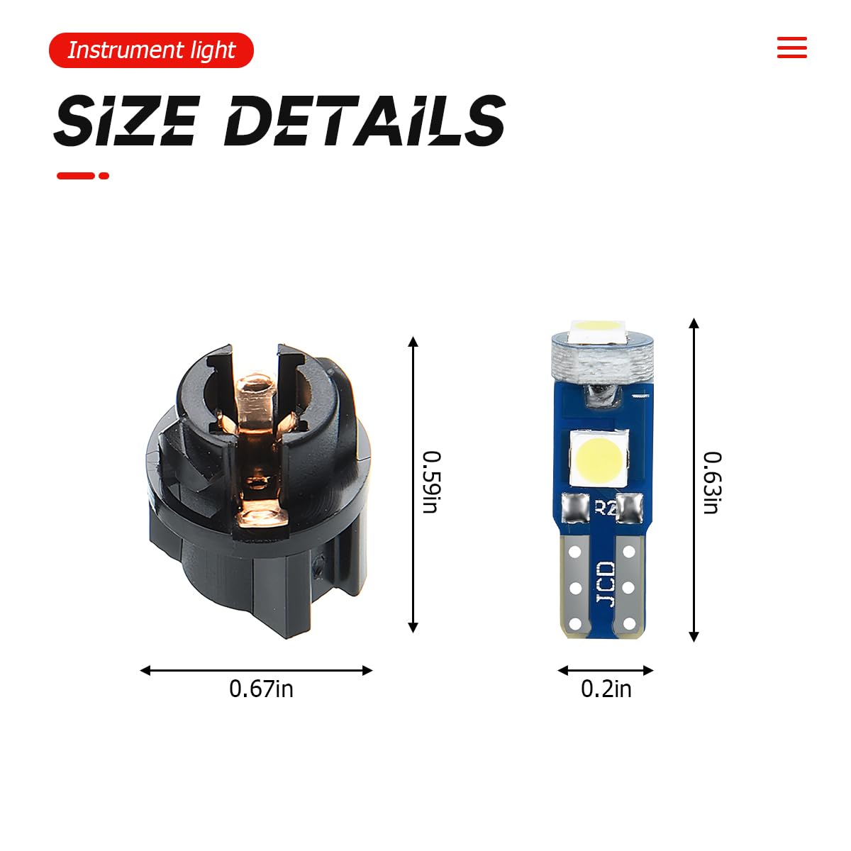 Belomi 20 Pcs T5 Led Lights For Car Dashboard, High Light Bulb 3030-3Smd Replacement With Twist Lock Socket, Super Bright Light For Instrument Cluster Dashboard Panel Gauge Indicator (Blue)