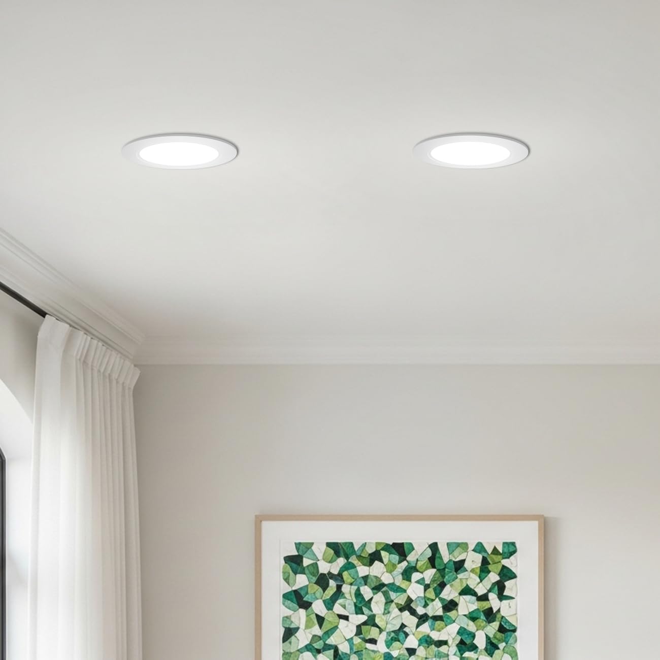 ANWIO 6 Inch Recessed Lighting, 48 Pack, 5CCT LED Can Lights, Dimmable, IC Rated, White, Model AN-DLB11-D610T-