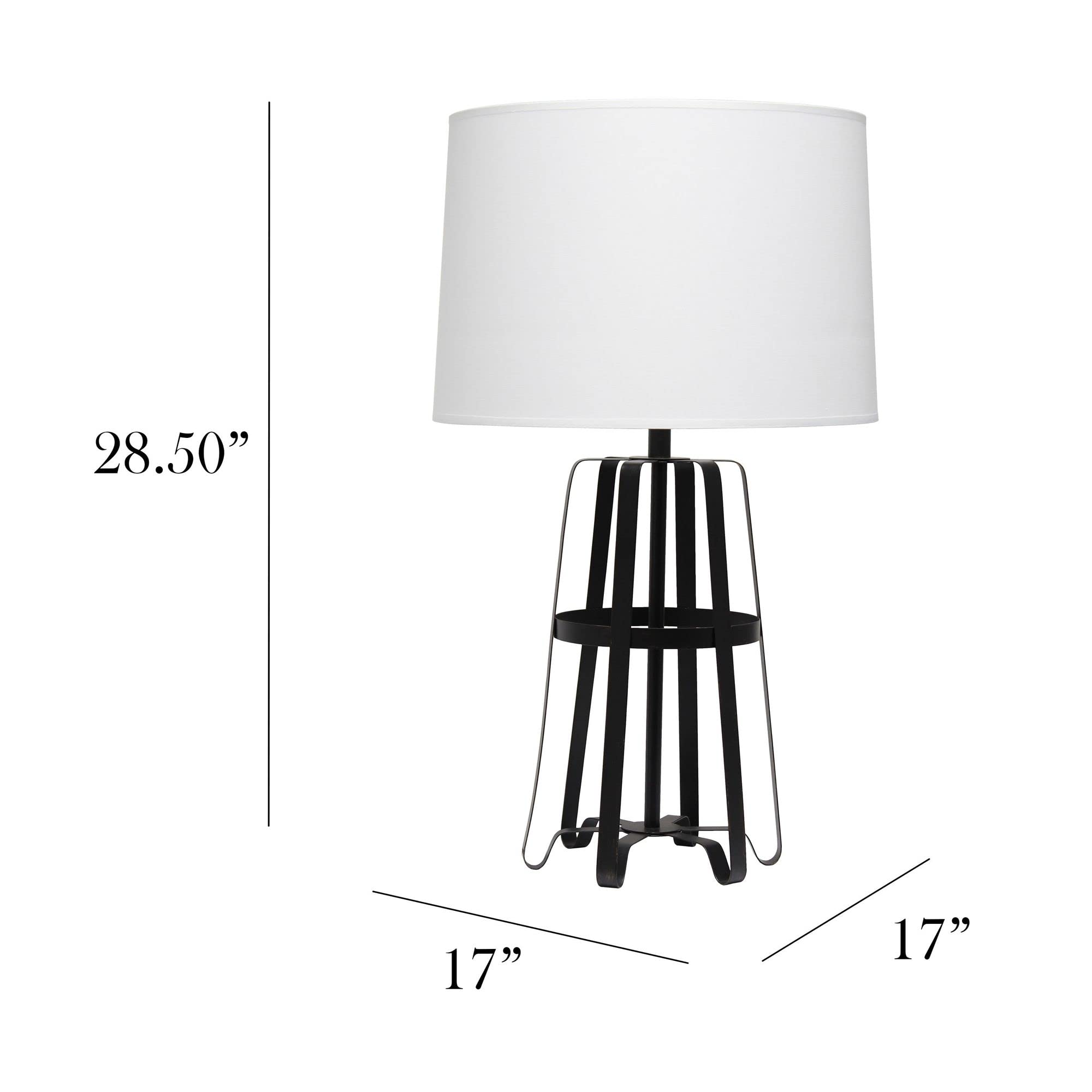 Simple Designs LT3310-ORB Metal Table Lamp, Iron, Oil Rubbed Bronze