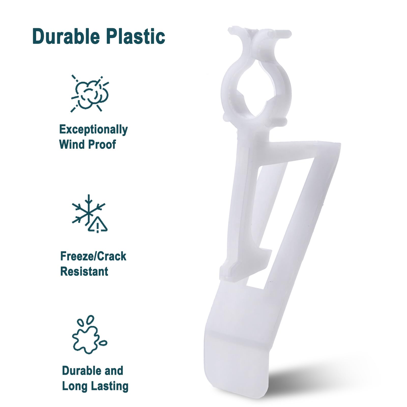 All In One Christmas Light Clip, Universal Gutter And Shingle Clip For C7, C9 And Mini Lights, 100 Pack