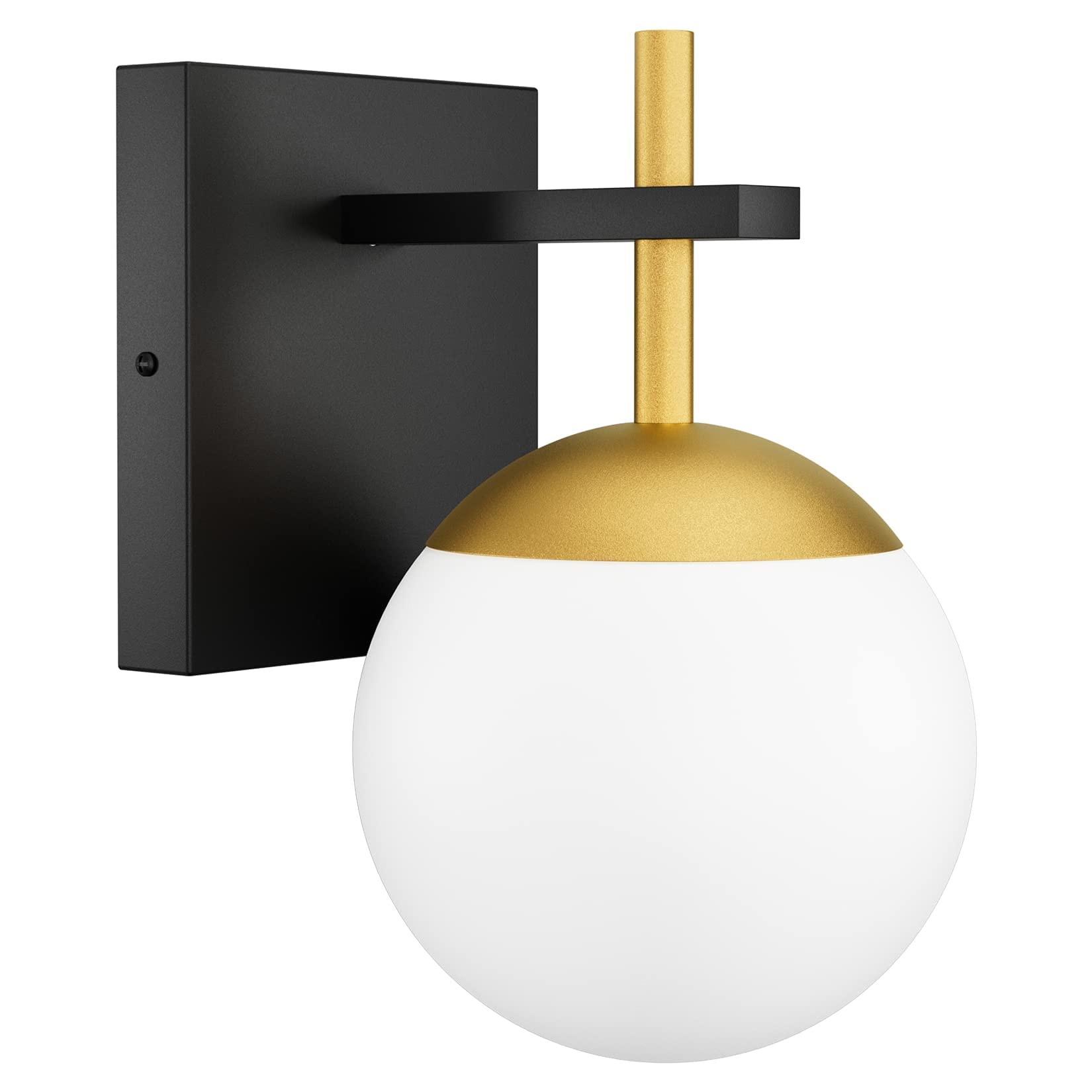 Ralbay Black Gold Wall Sconce - Mid Century Modern Indoor Lighting Fixture For Home Decor