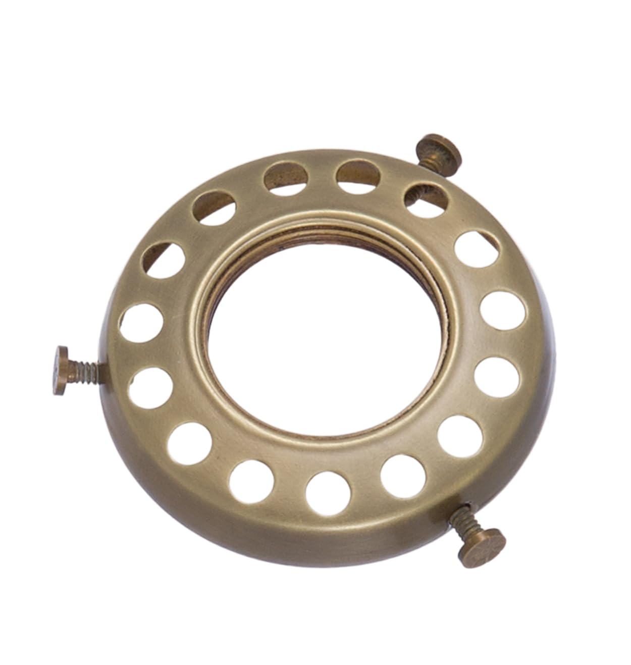 B&P Lamp® Uno-Type Shade Holder, 2 1/4in Fitter, Antique Brass, Metal