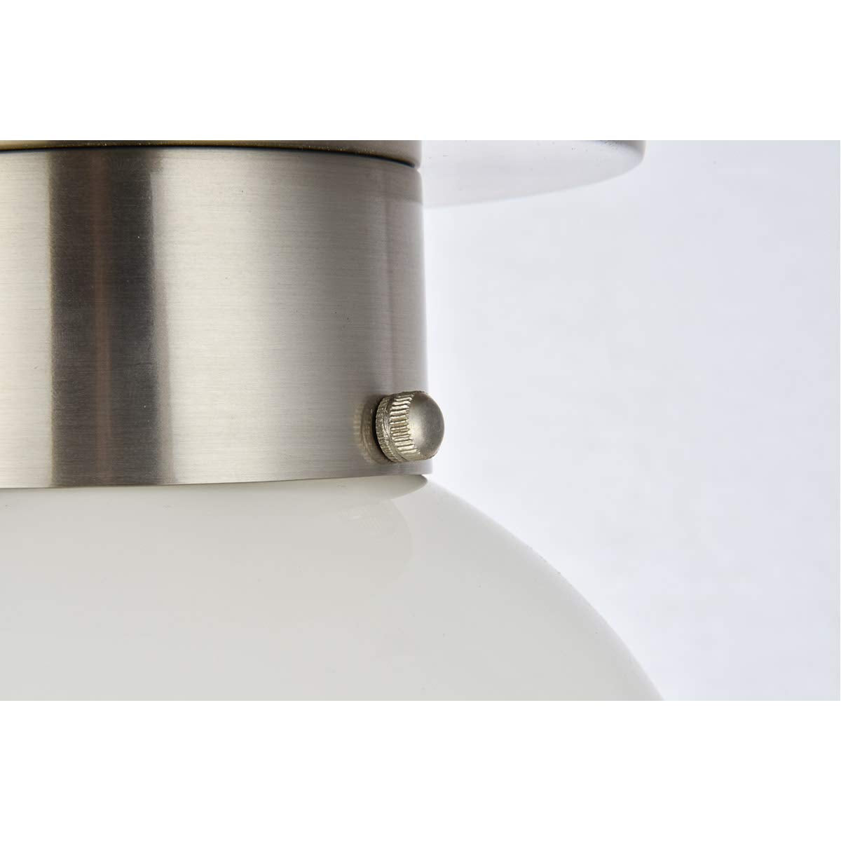 Elegant Lighting Gael 1 Light Flush Mount - 8&quot; Burnished Nickel, Metal & Frosted Glass