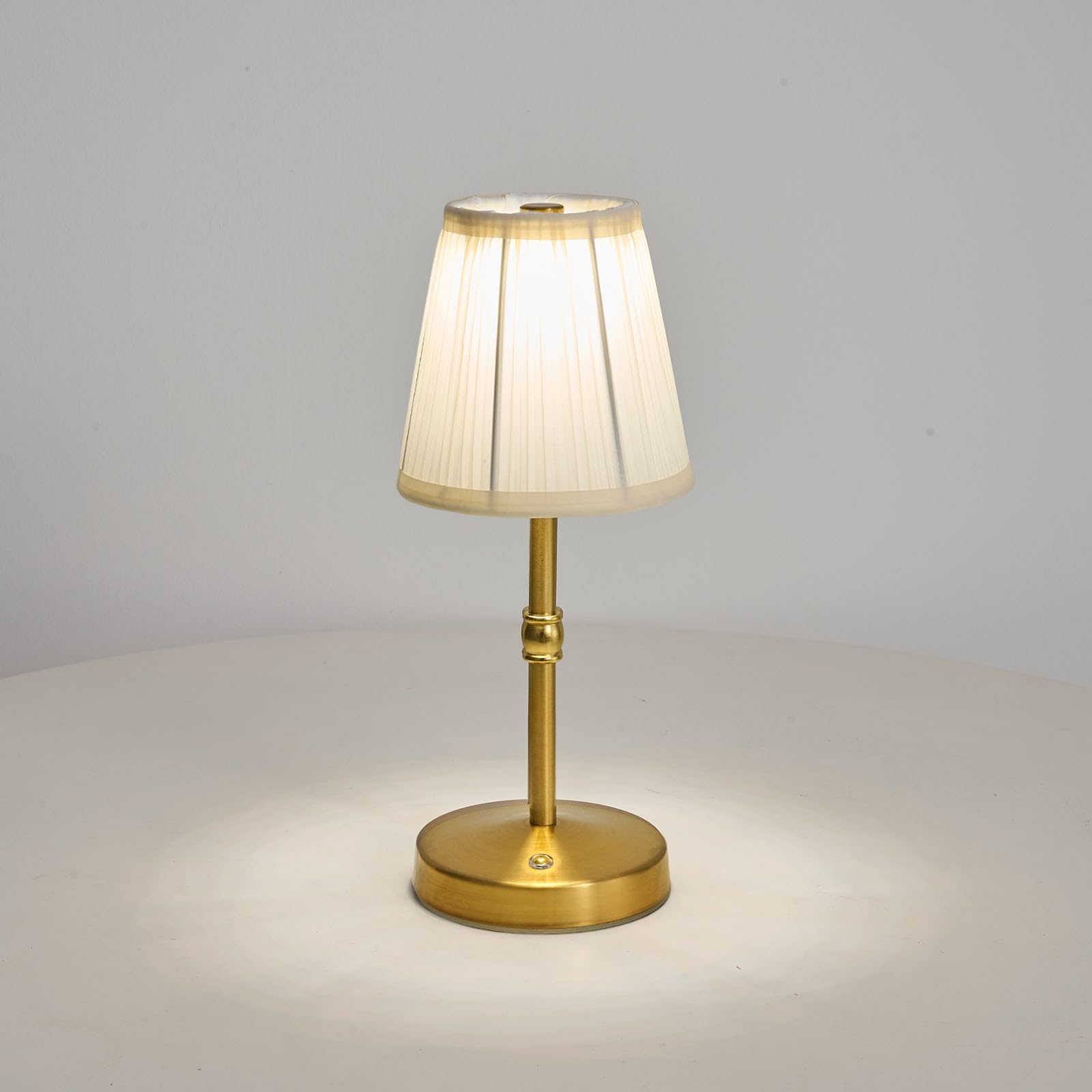 Mini Cordless Brass Lamp,2000mAh Battery Operated Lamps,2 Level of Brightness LED Gold Lamps,5W Led Brass Rechargeable Light,Sma