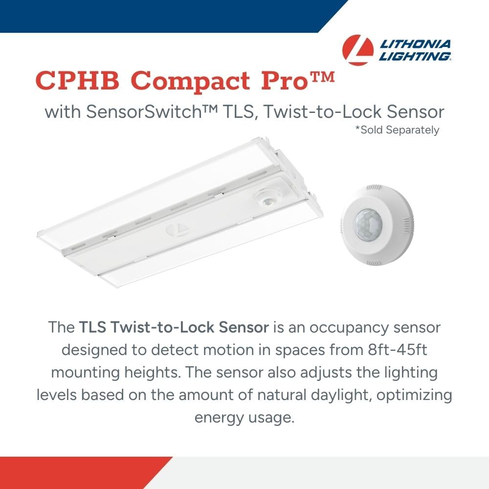 Lithonia Lighting Compact Pro Led High Bay Light  Ceiling Lighting Fixture  Adjustable 24000/27000/30000 Lumens  Selectable 4000K/5000K  Mvolt 120-277V (Cphb Alo16 Mvolt Sww9 80Cri Dwh)
