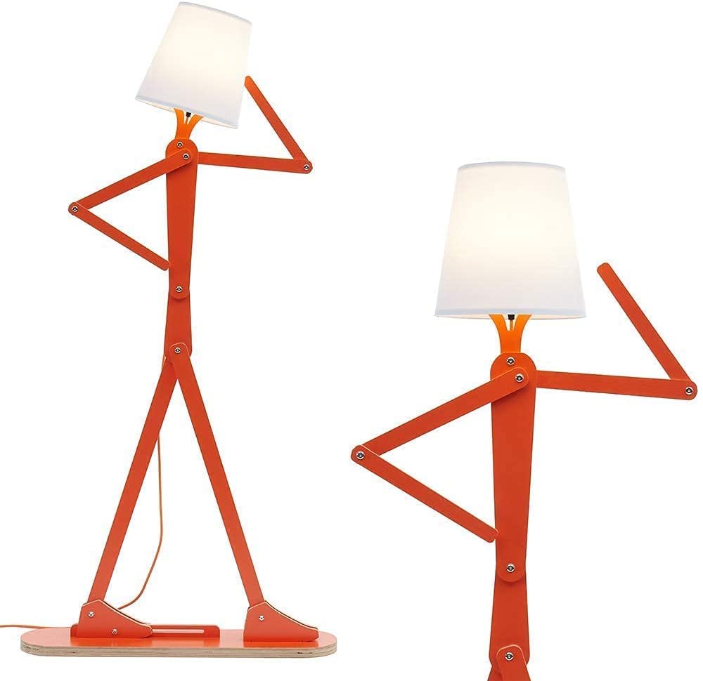 Hroome Cool Creative Floor Lamps Wood Tall Decorative Corner Reading Standing Swing Arm Light For Living Room Bedroom Office Far