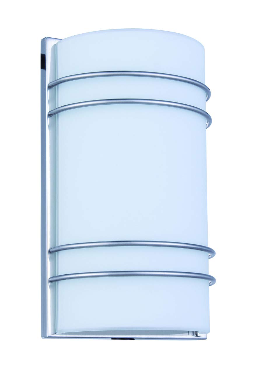 LED Vanity L:7.4 W:3.9 H:12.3 11W 1000LM 3000K frosted white & Nickel Finish Glass Lens