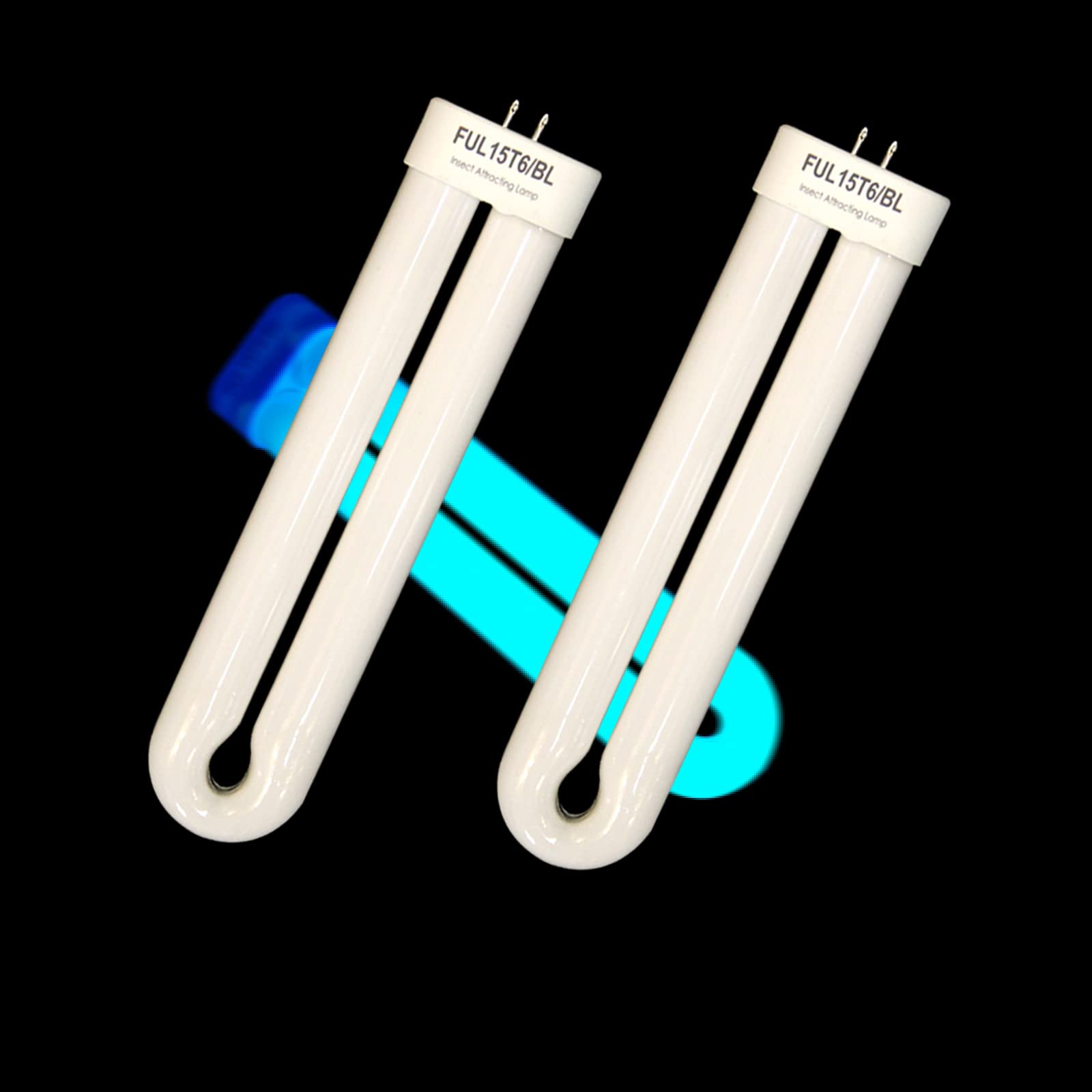 Dameiol 2 Pack Fluorescent Black Light Bulb Replacement FUL-15W 2 Count Copper 2pack