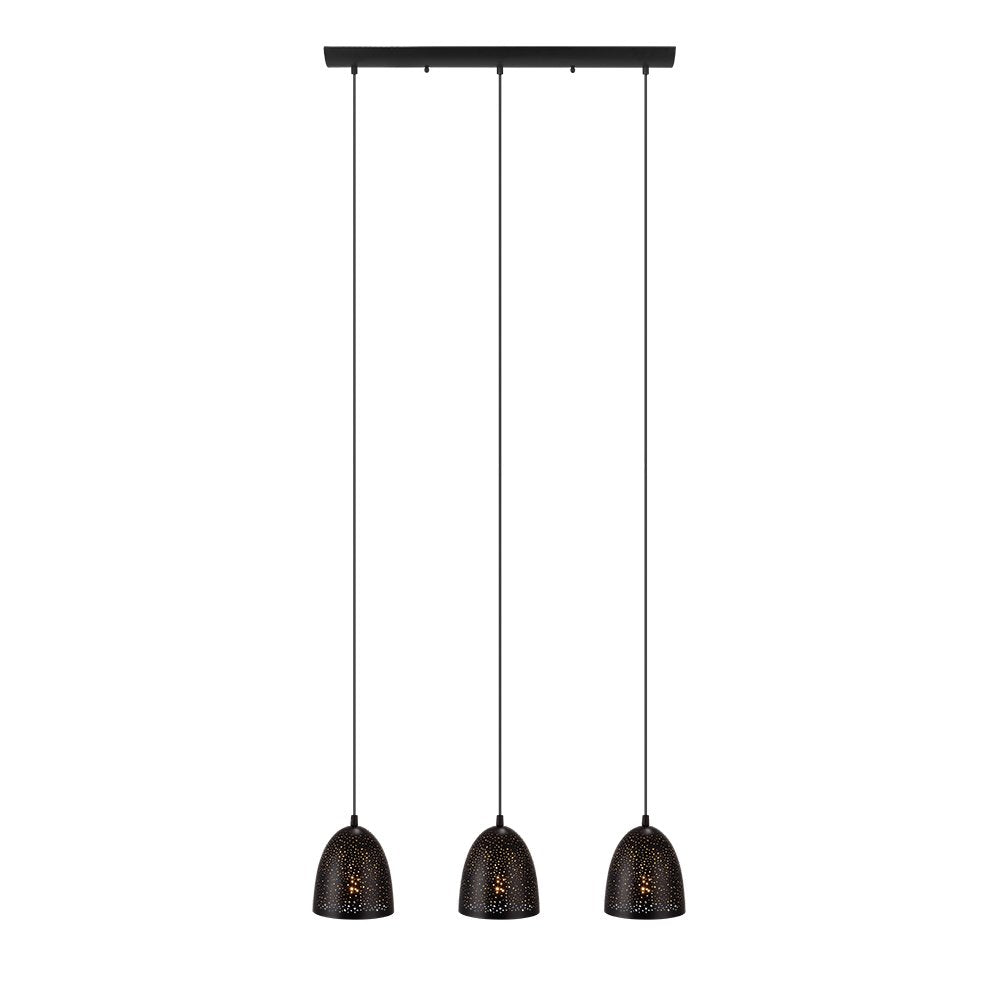 EGLO Lighting 202264A Safi Three Light Linear Pendant, Matte Black Finish