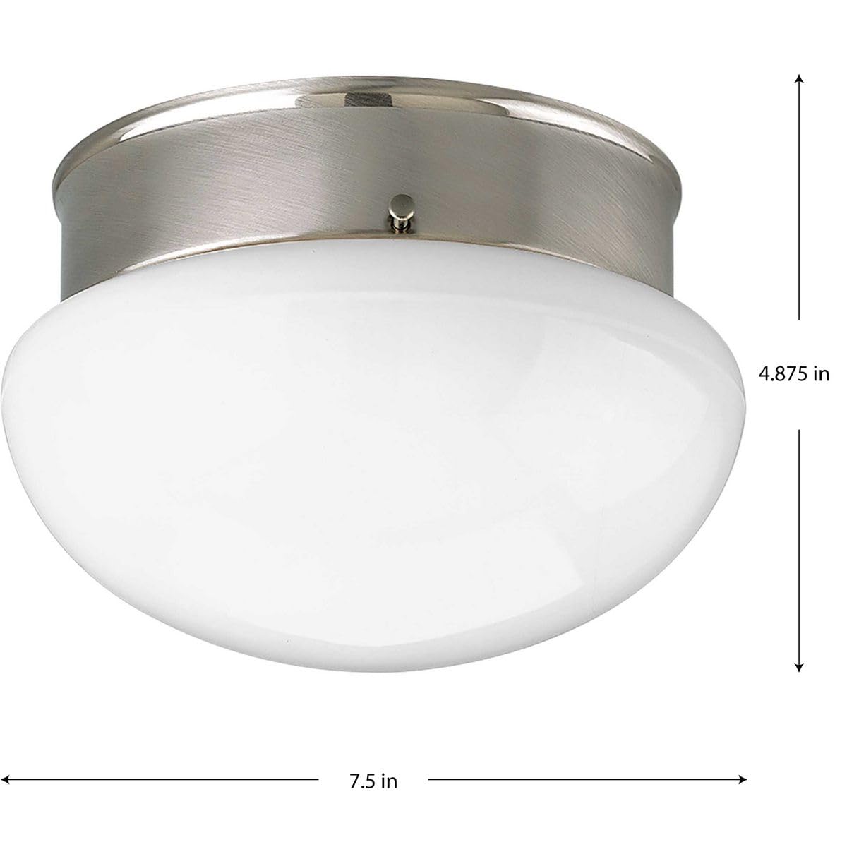 Progress Lighting P3408-09 1-Light Close-To-Ceiling Fixture, Brushed Nickel