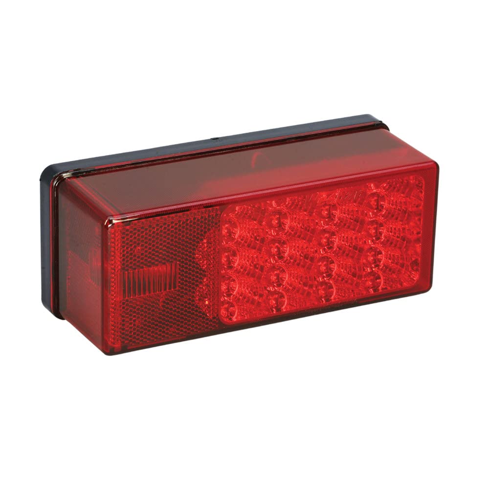 Fulton Wesbar 407530 Right Hand Low Profile Led Waterproof 7-Function Tail Light, Black, One Size