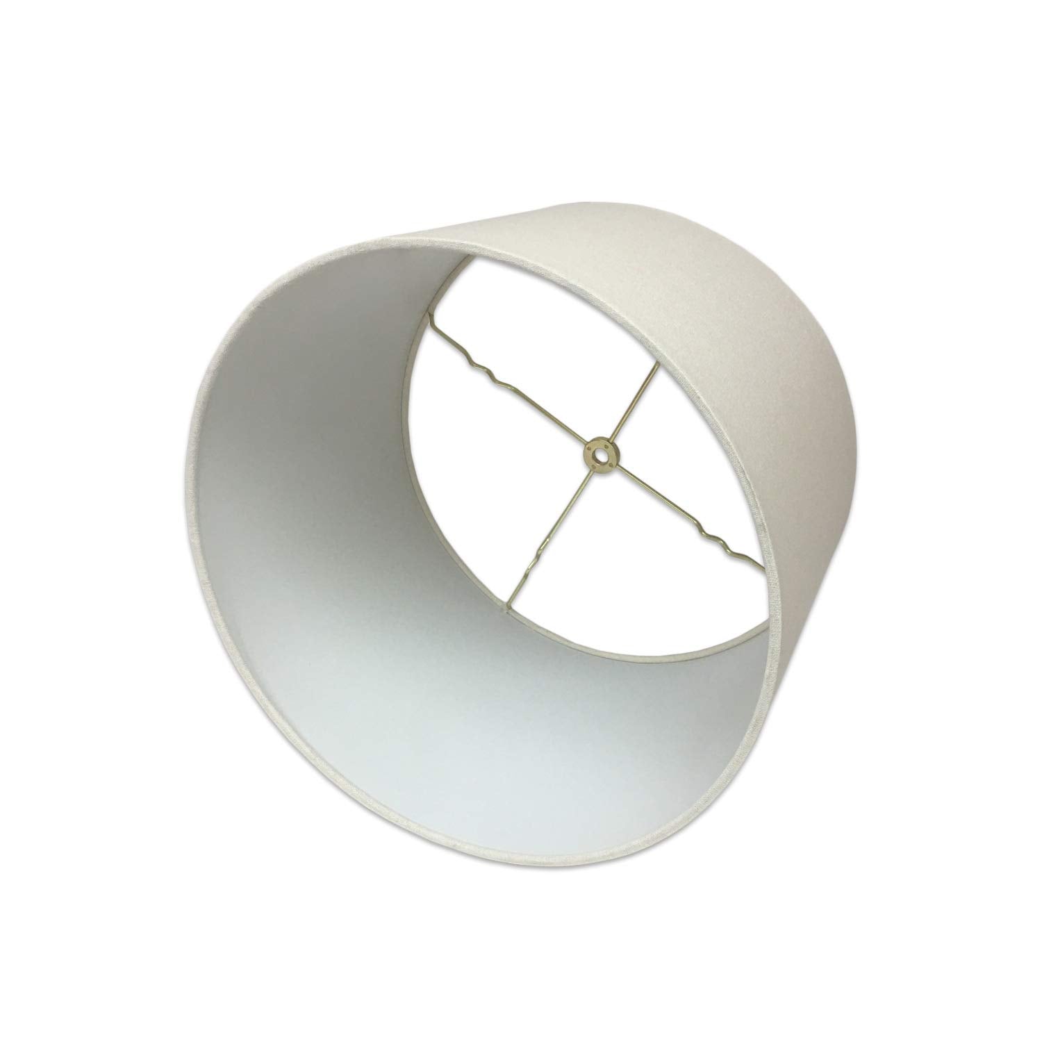 Royal Designs, Inc. Shallow Drum Hardback Lamp Shade, Hb-610-12Lneg, Linen Eggshell, 11 X 12 X 8.5