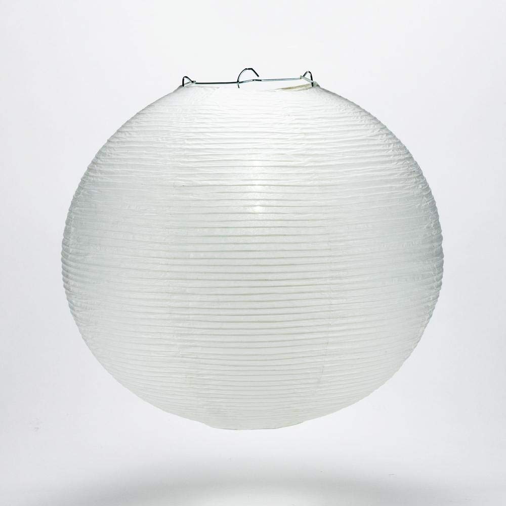 Paperlanternstore.Com 12 Inch White Fine Line Premium Even Ribbing Paper Lantern Extra Sturdy