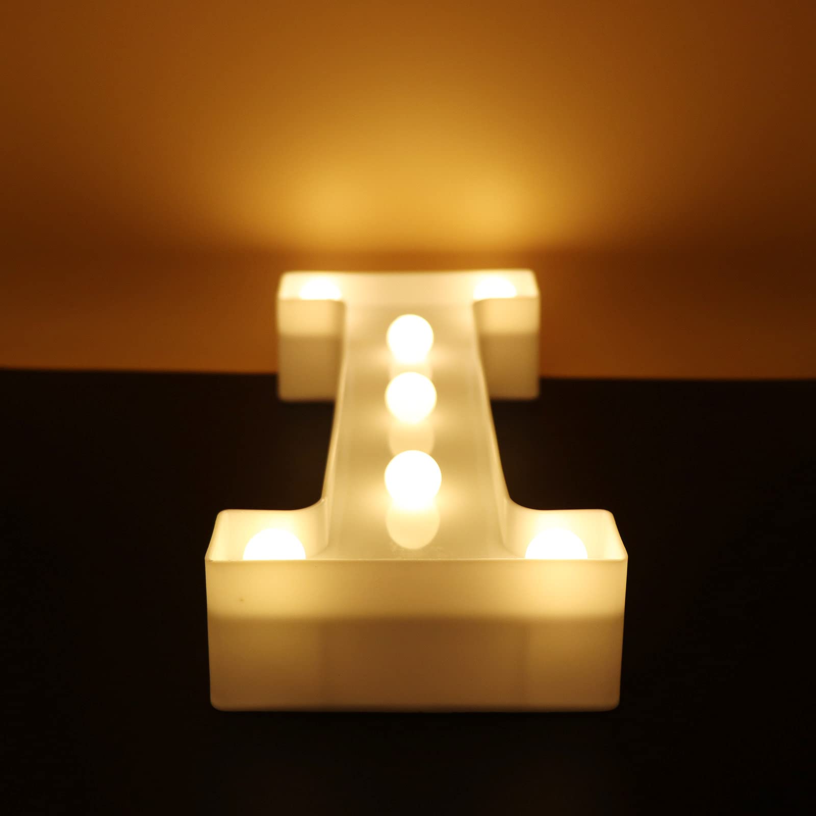 AUSAYE LED Letter Light Sign for Home Party Wedding Decoration - Plastic, Letter I