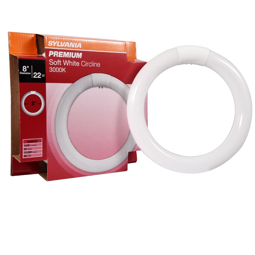 SYLVANIA FC8T9 22W T9 Circline Fluorescent Bulb, Soft White, G10Q Base, Copper