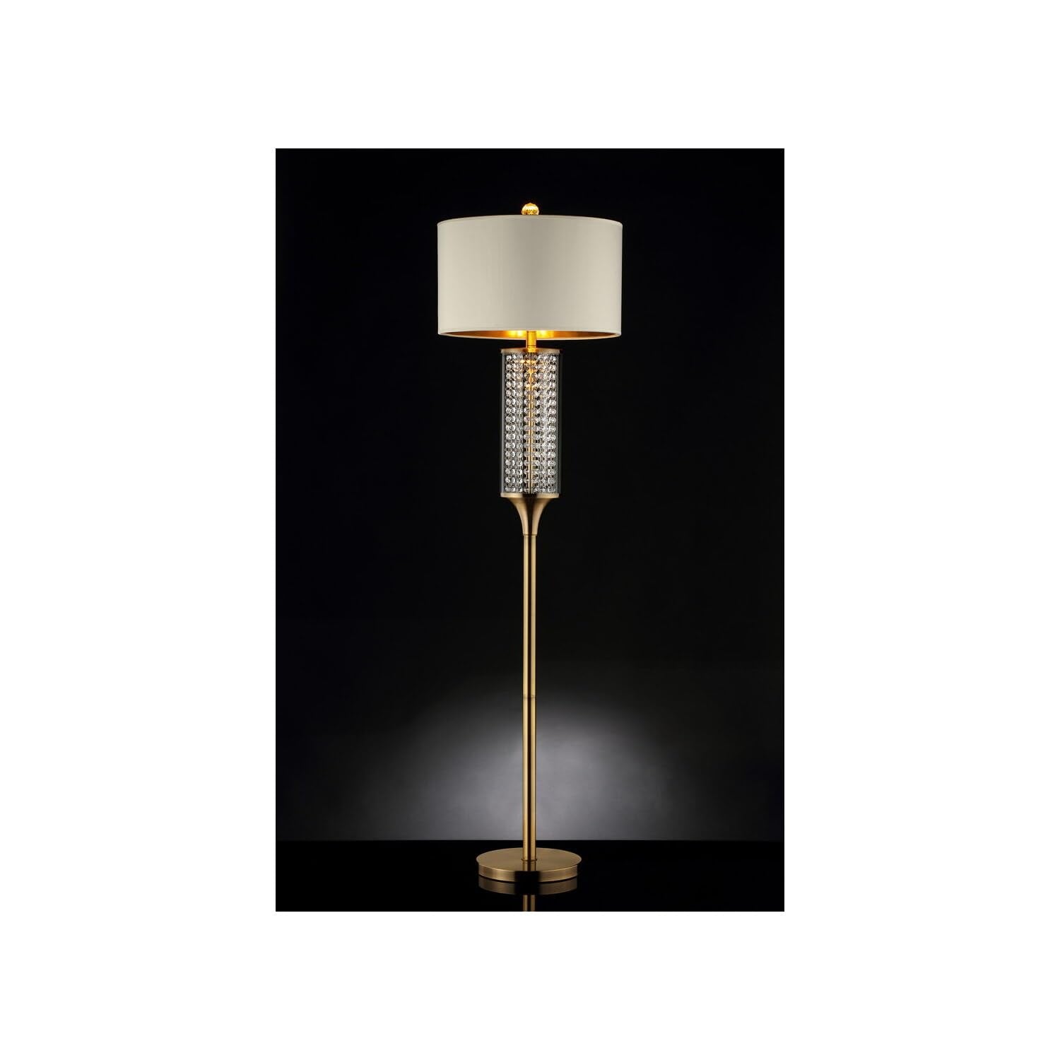 Ore International 62.25-Inch Pluviam Crystal Floor Lamp
