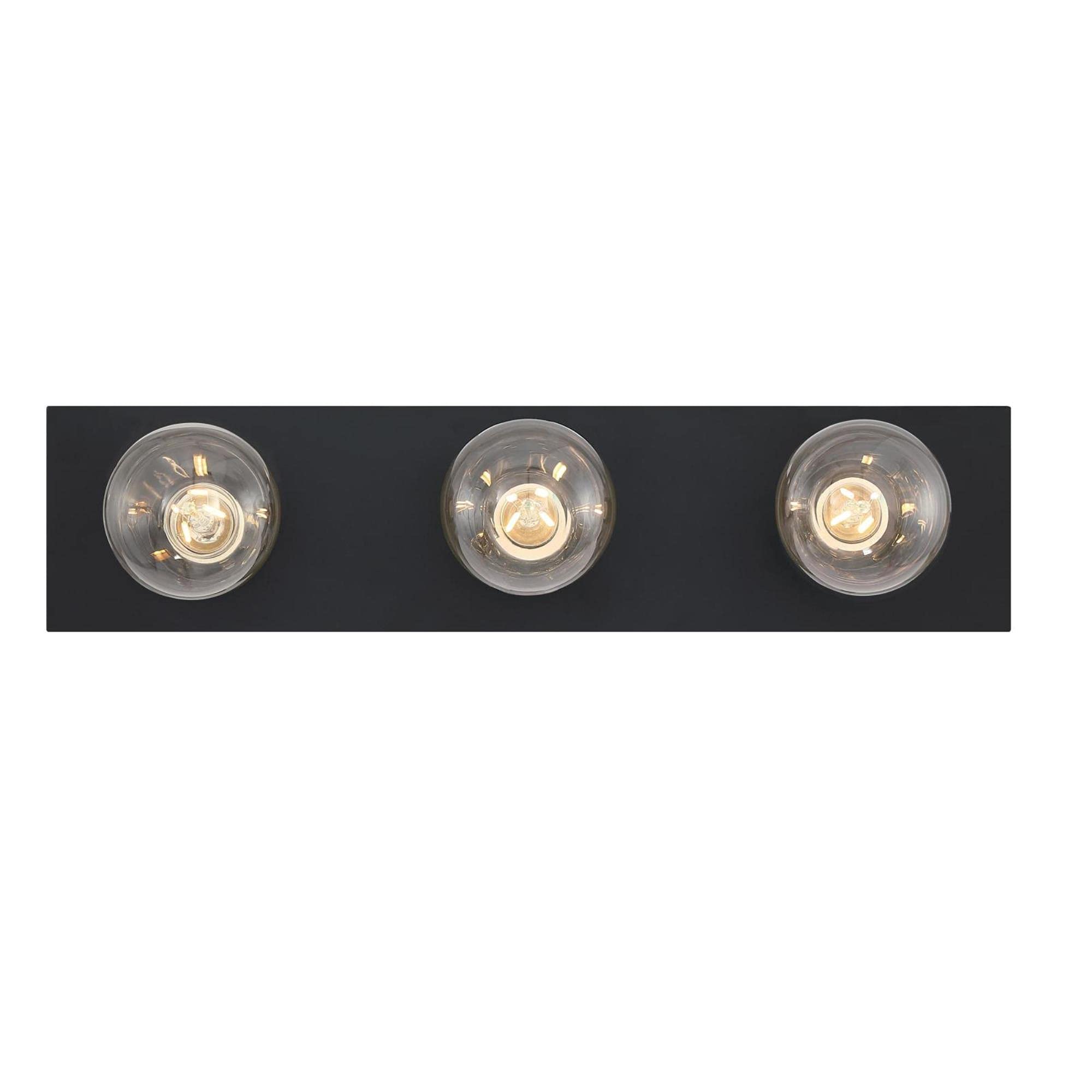 Westinghouse Traditional Three-Light Indoor Vanity Light Fixture, Matte Black, Alloy Steel, Model 6117500