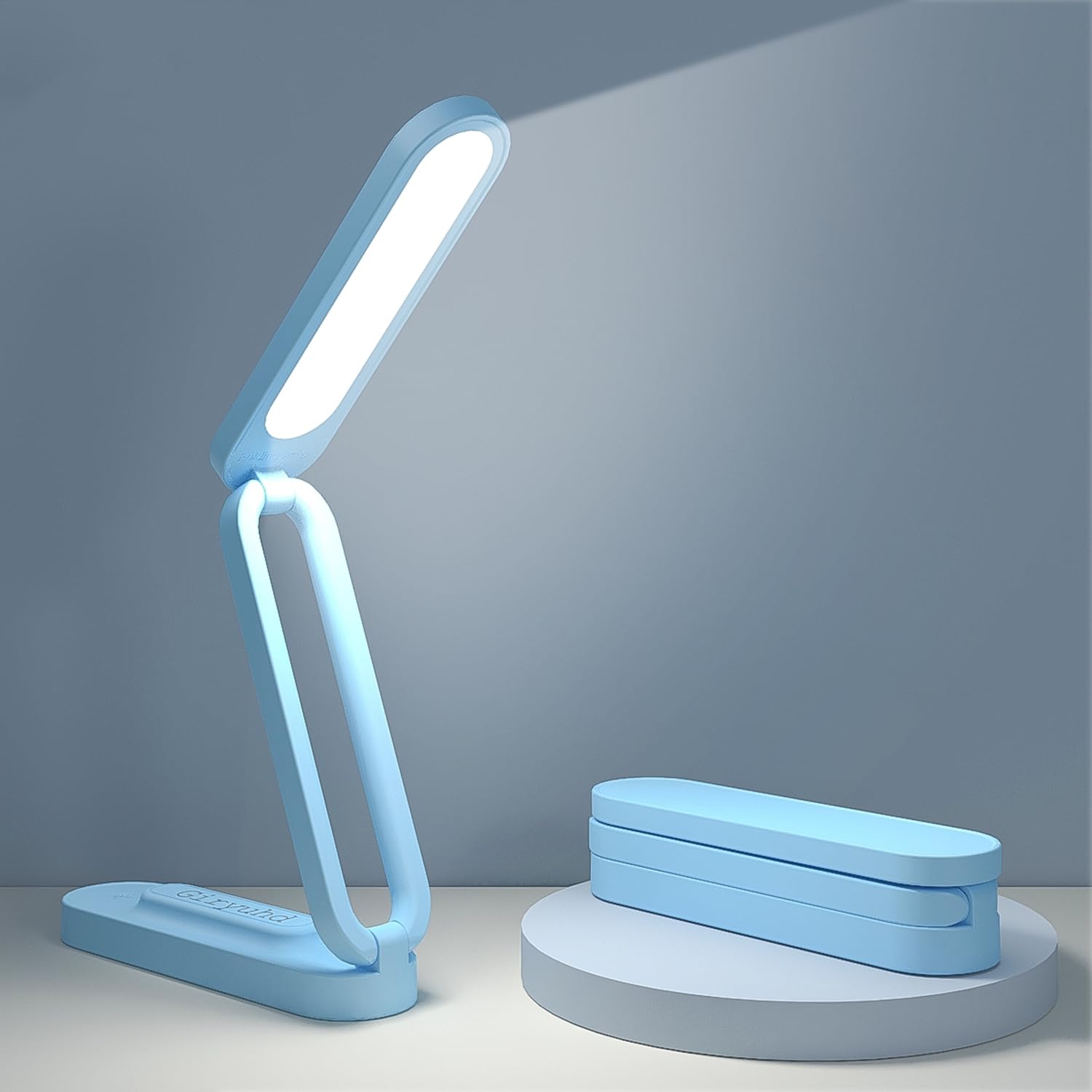 Giryuhd LED Desk Lamp Portable Rechargeable Foldable Light Model A211 Blue