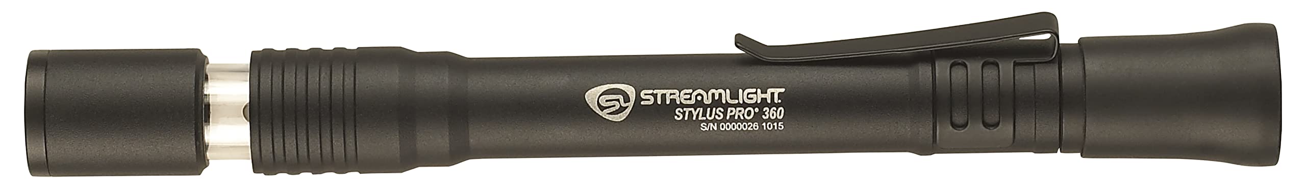 Streamlight 66218 Stylus Pro 64-Lumen 360 Penlight/Lantern Combo Flashlight With 2 Aaa Alkaline Batteries, Black