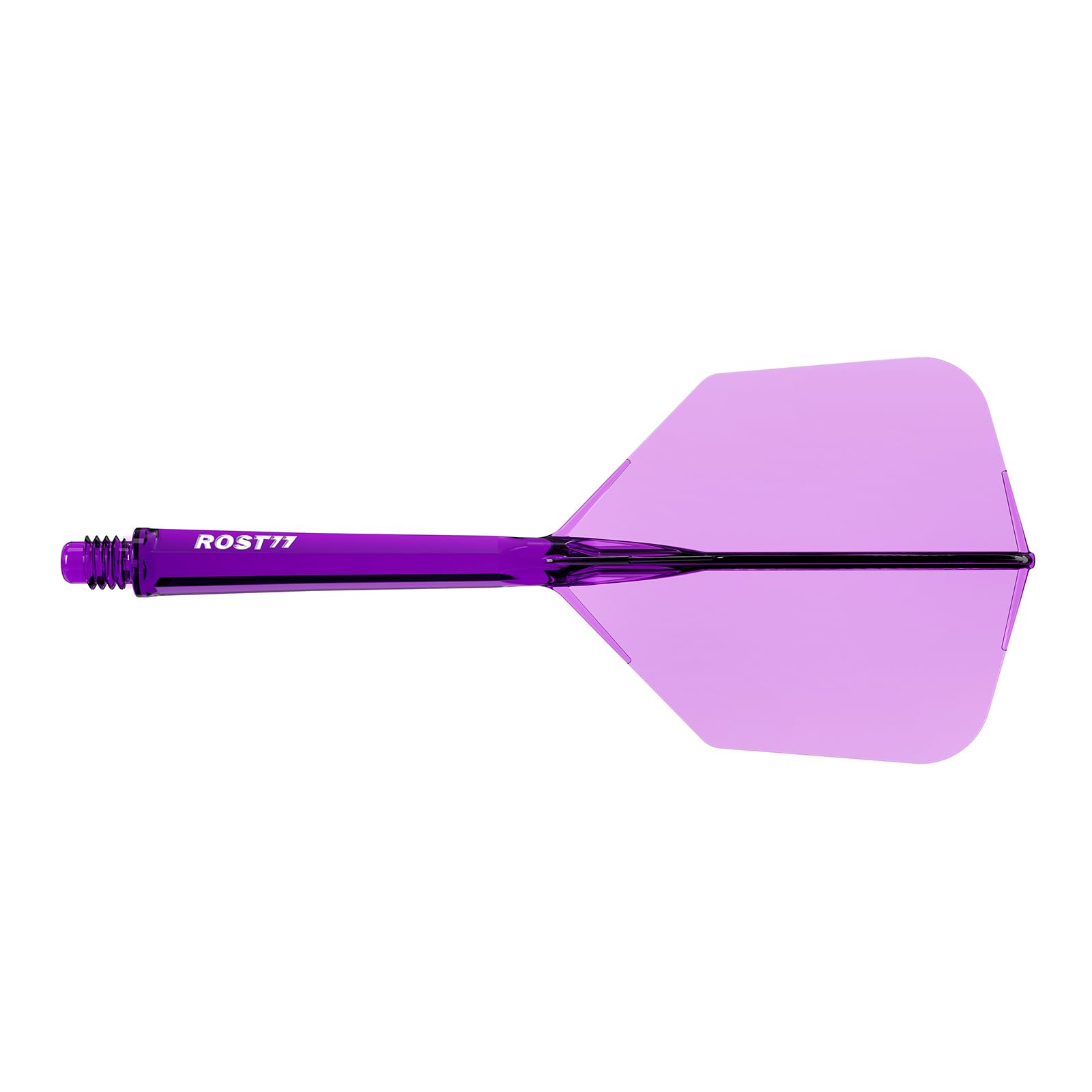 CUESOUL Integrated Dart Shaft and Flight, Big Wing Shape, M-28mm, Purple with White Logo