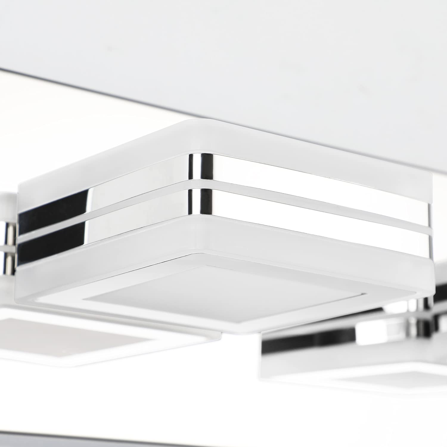 SOLFART 3 Light Chrome Vanity Lighting Fixtures - Modern Aluminum Bathroom Over Mirror Lights S9660-3T