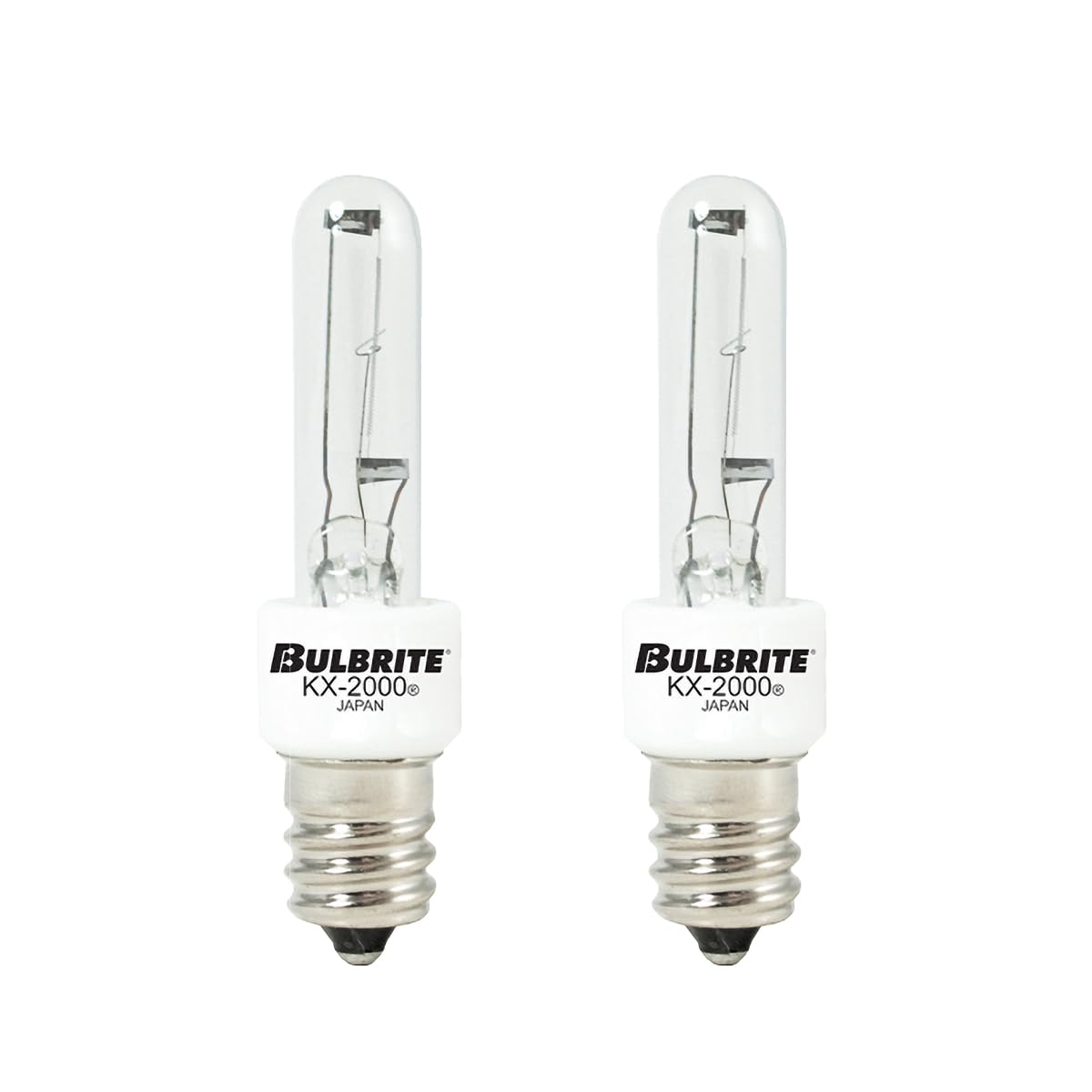 Bulbrite KX40/E12 40W KX-2000 Krypton/Xenon T3 Clear Bulb, Candelabra Base (Clear 2 Pack)