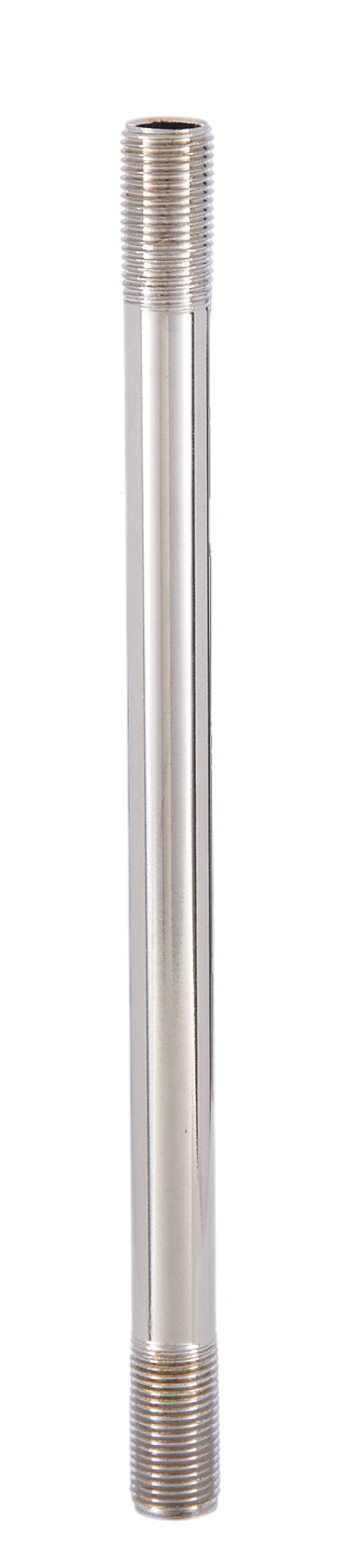 B&P Lamp® 4" Nickel Plated Steel Threaded Rod - 1/8 IP, Durable Metal for Lighting Projects