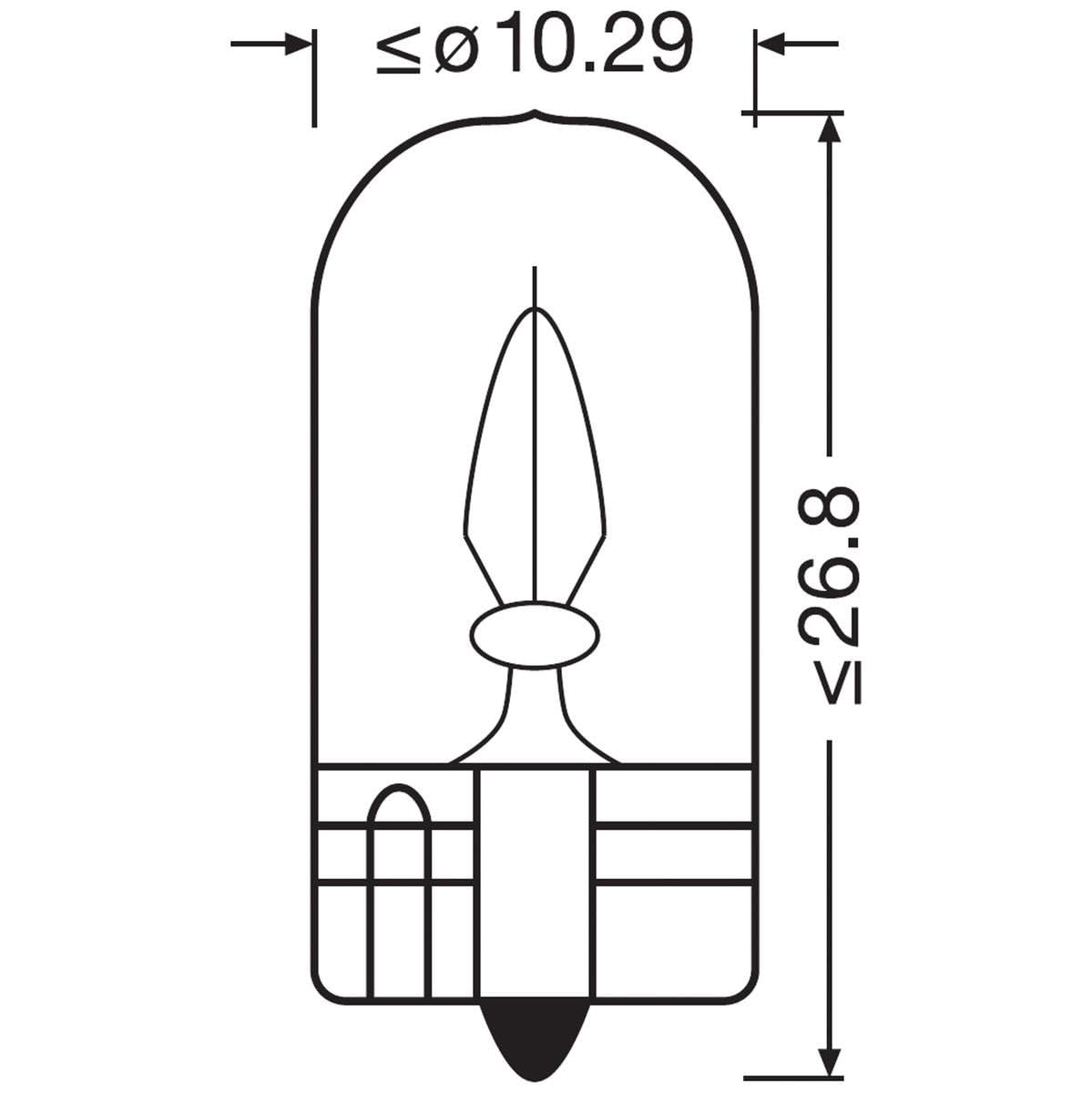 OSRAM Sylvania 2821 High Performance Incandescent Bulb 10 Pack, White