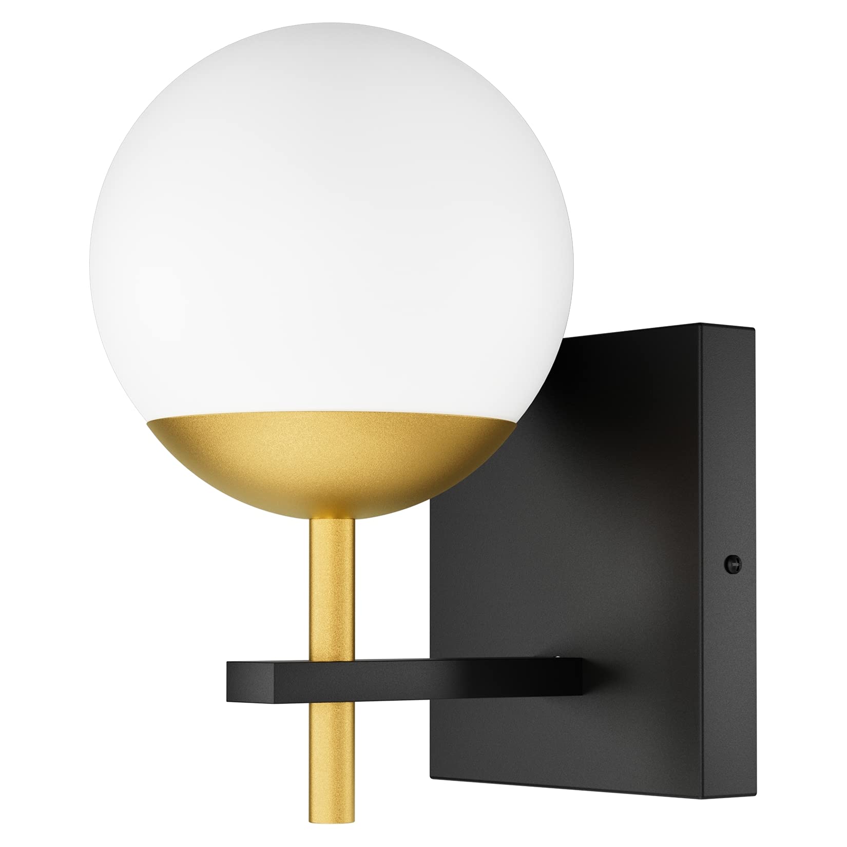 Ralbay Black Gold Wall Sconce - Mid Century Modern Indoor Lighting Fixture For Home Decor