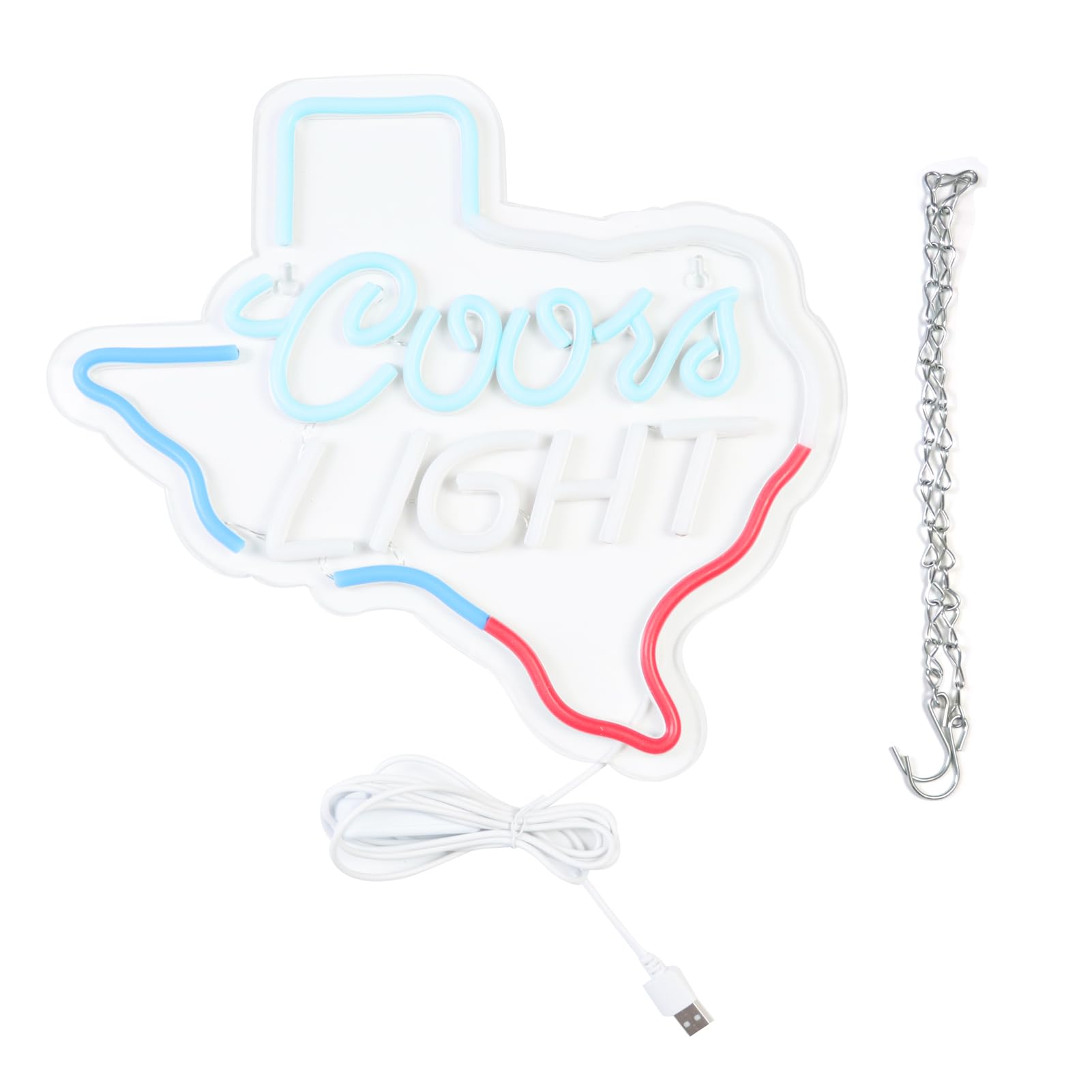 JFLLamp Neon Sign for Wall Decor, 13.8inx12.2in, Acrylic, Texas Model, Suitable for Bedroom, Man Cave, Bar, Pub, Christmas Gift