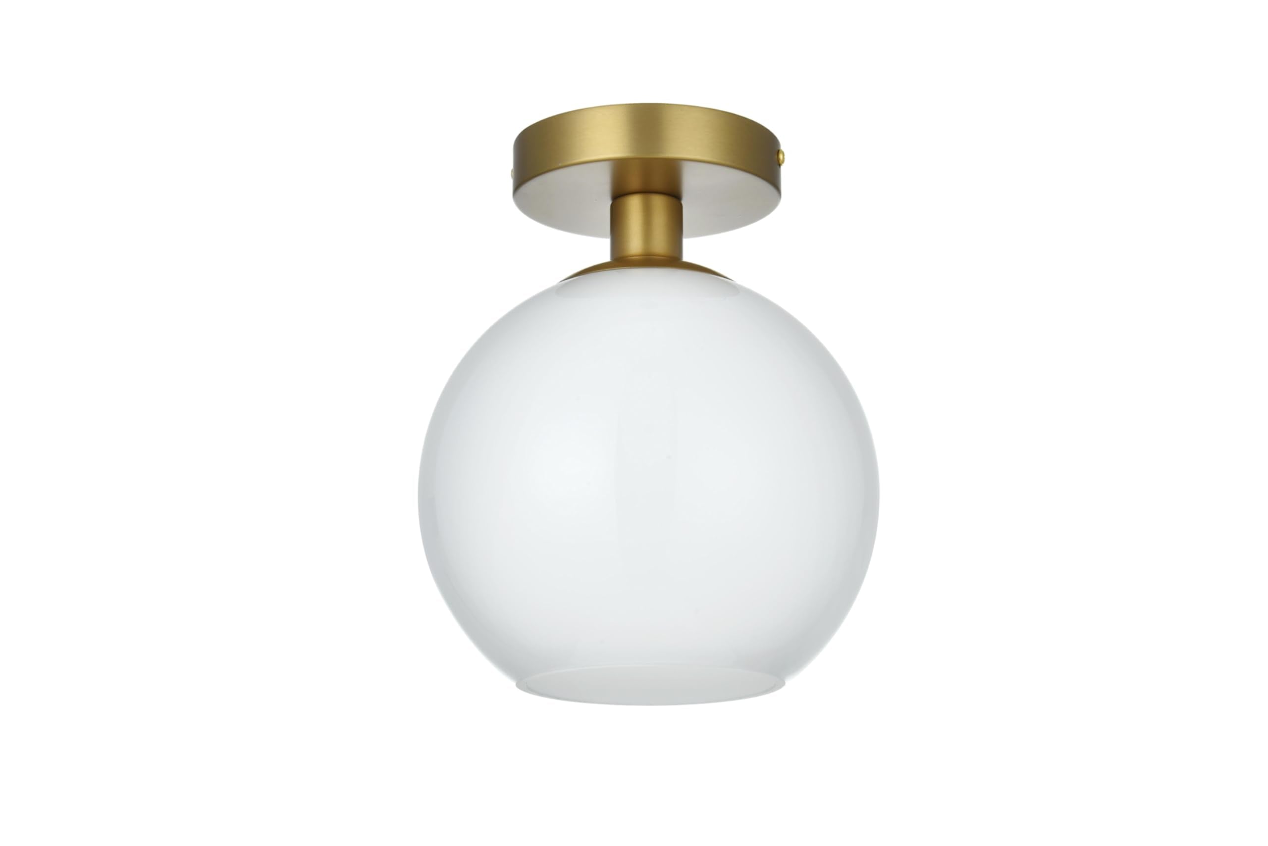 Elegant Lighting Flush Mount Light, Chrome & Frosted White Glass, 7.9inx7.9inx9.3in, Model LD2205C