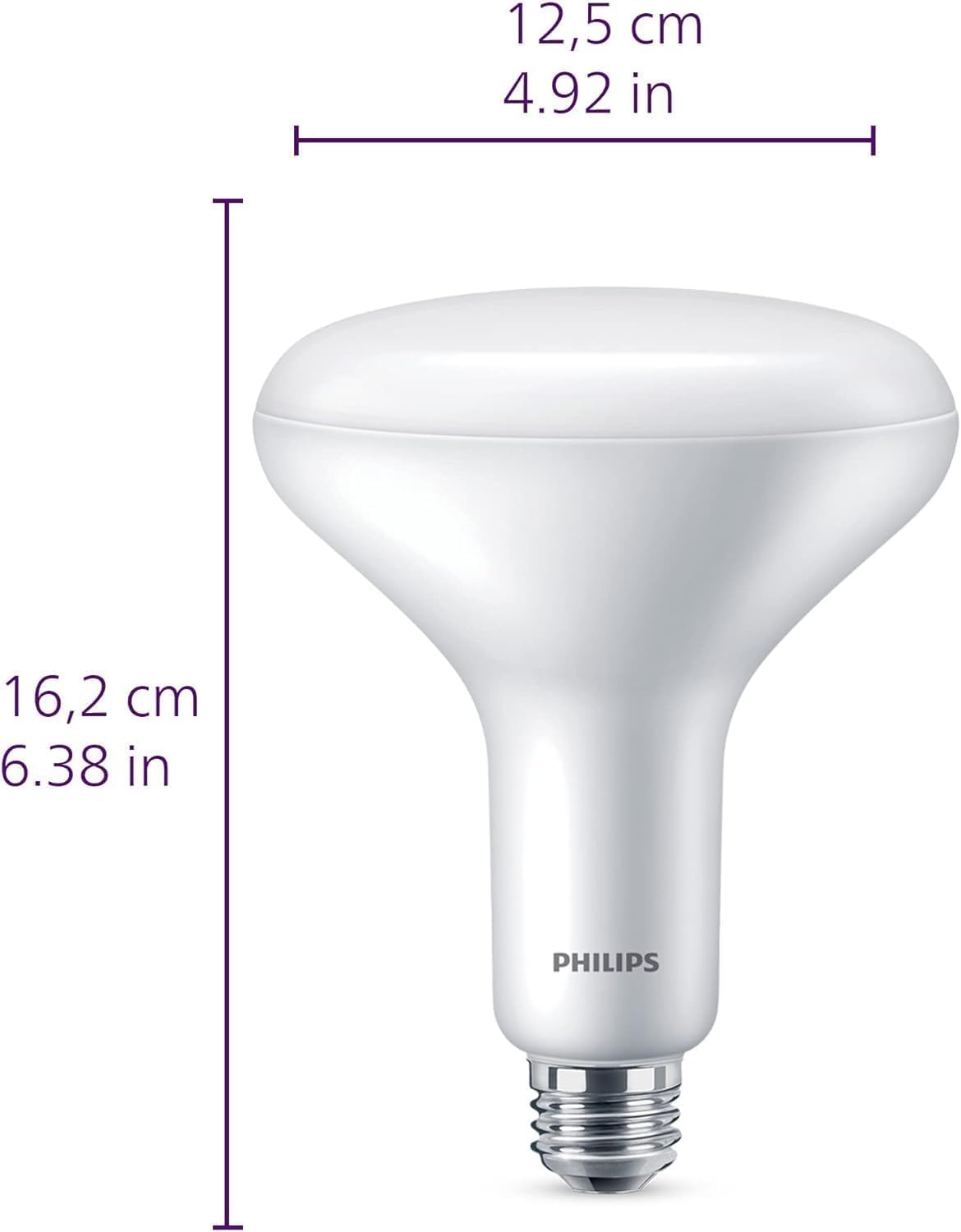 Philips LED BR40 Ultra Definition Frosted Dimmable LED Light Bulbs - Flicker-Free 65w Light Bulbs with EyeComfort Technology - S