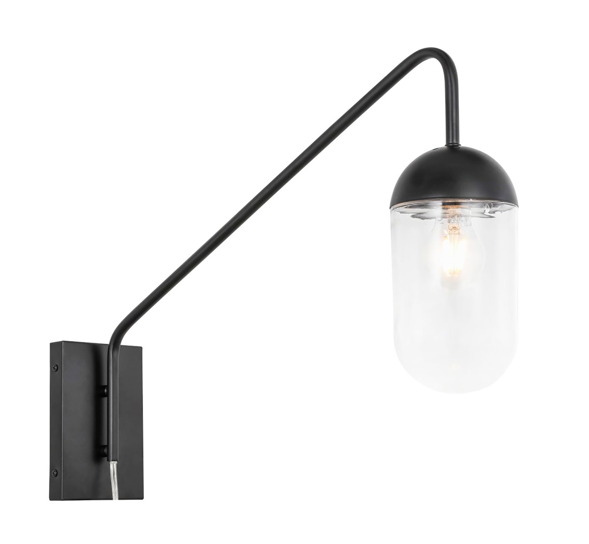 Living District Brass & Frosted White Glass 1-Light Metal Wall Sconce