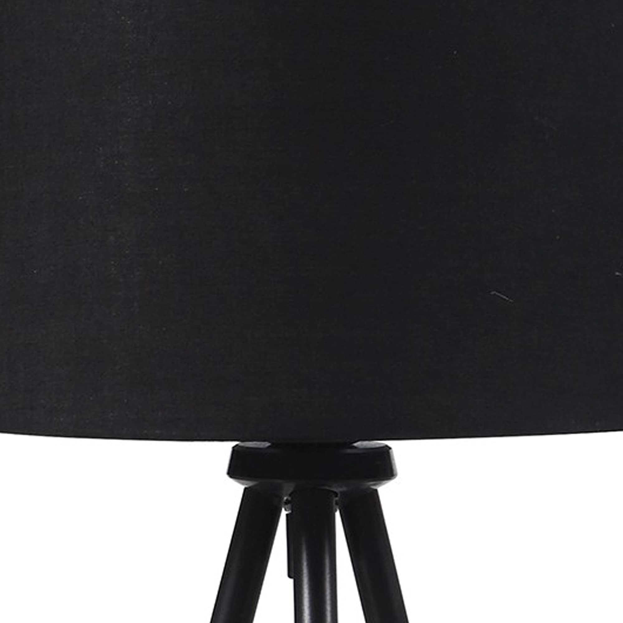 Benzara Bm240326 65.25 In. Table Lamp With Tripod Metal Base, Black & Gold