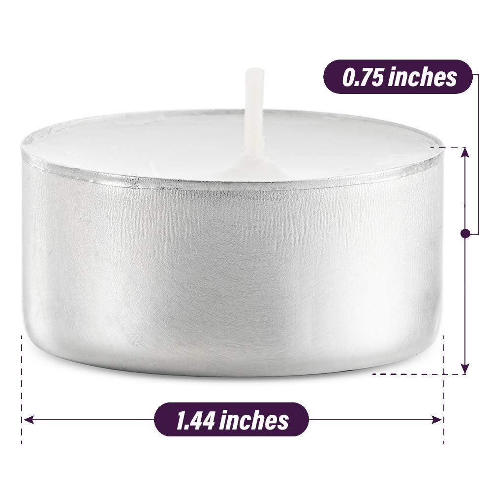 Montopack Unscented White Tealight Candles Bulk [50] | 8 Hours Of Smokeless, Dripless, Long Lasting Burning Paraffin Tea Lights | Small Votive Mini Candles For Home, Shabbat, Weddings & Emergencies