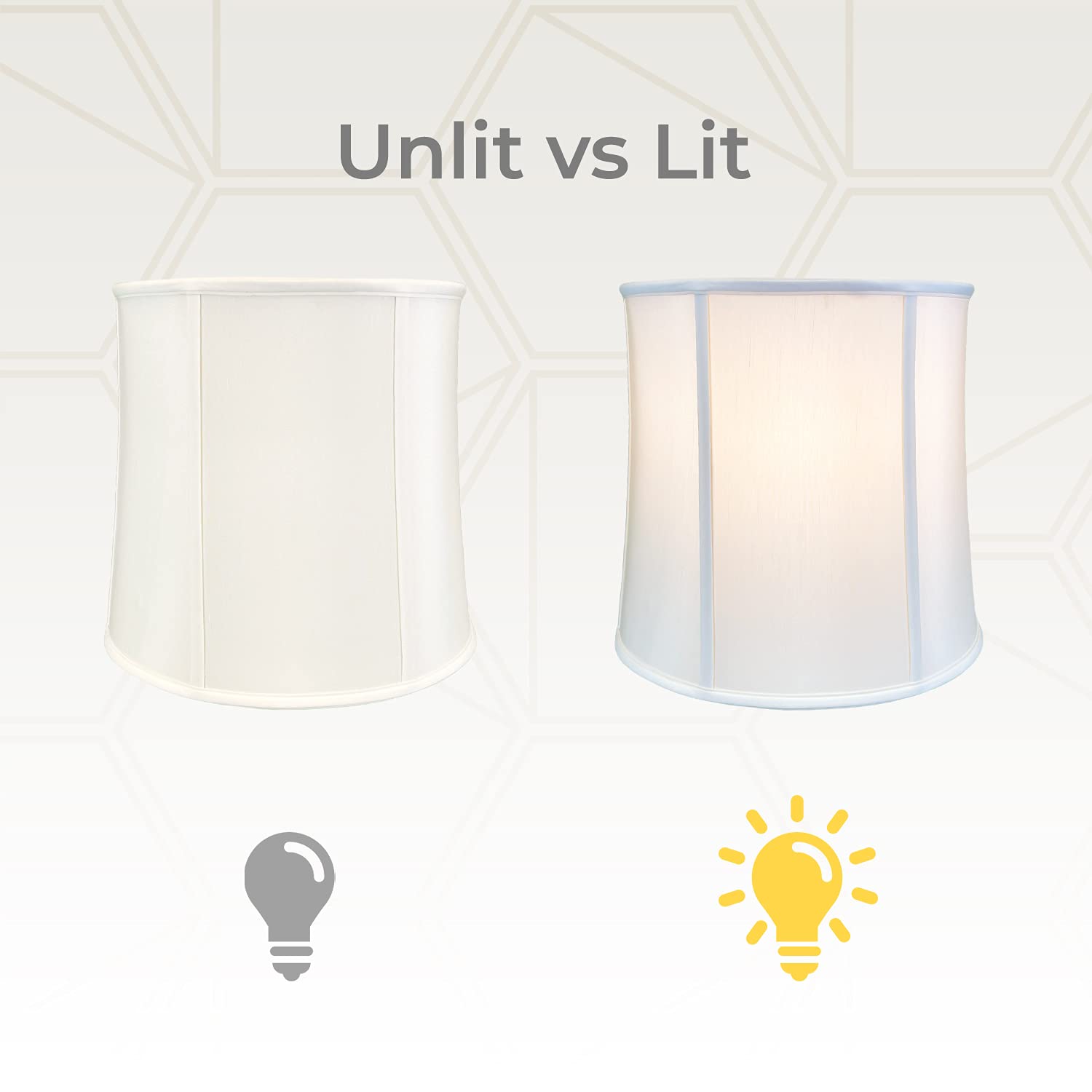 Royal Designs Basic Drum Lamp Shade - White - 14 X 15 X 15