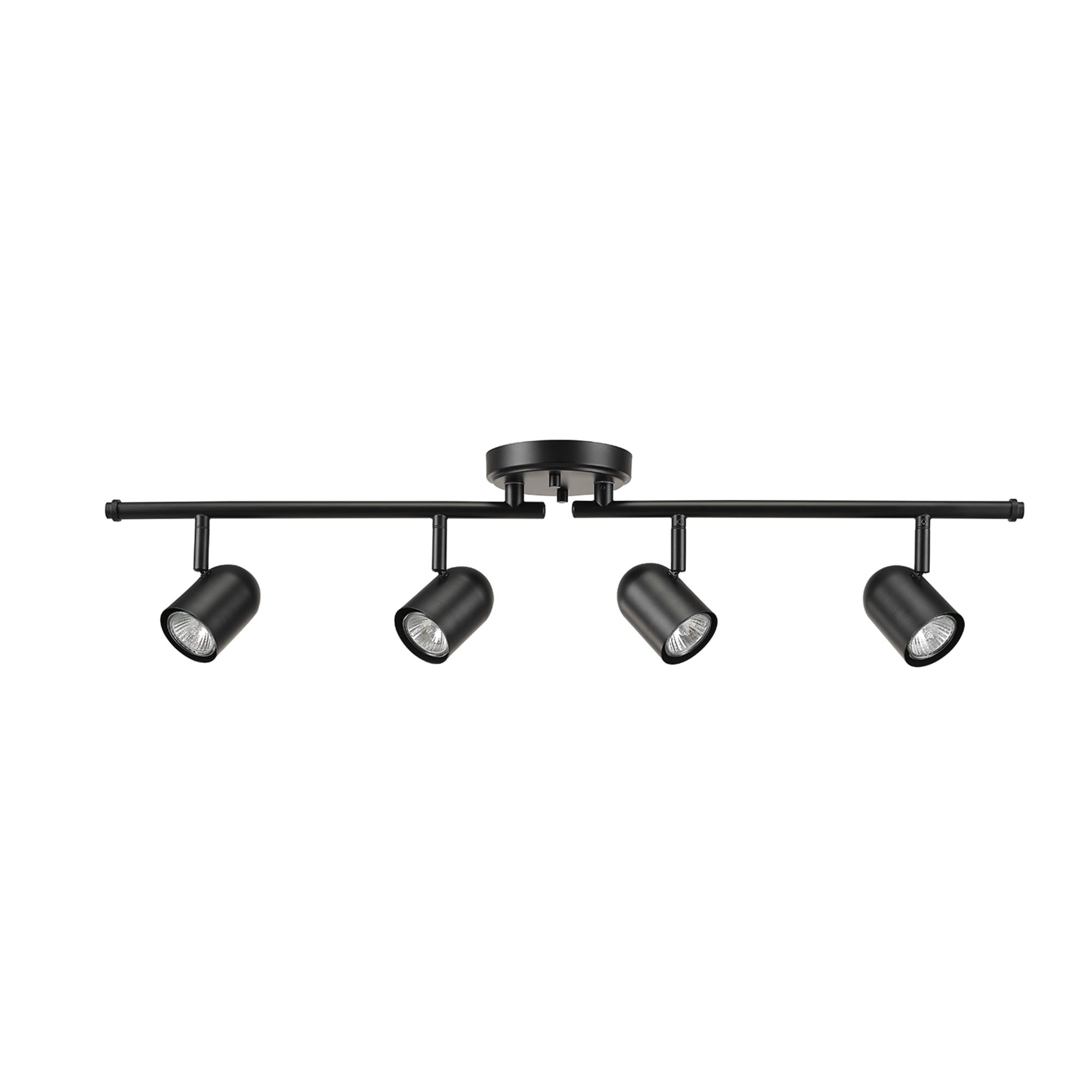 Globe Electric 60029 Roland 4-Light Foldable Track Lighting, Matte Black, Bulb Not Included