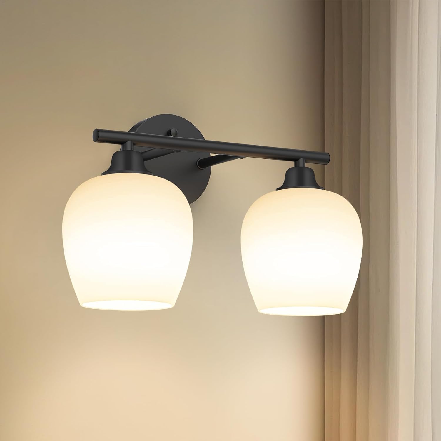 ONEWISH 5.5 White Opal Glass Lampshade - Modern Replacement for Table, Floor, Wall, Pendant Lamps - Soft Lighting