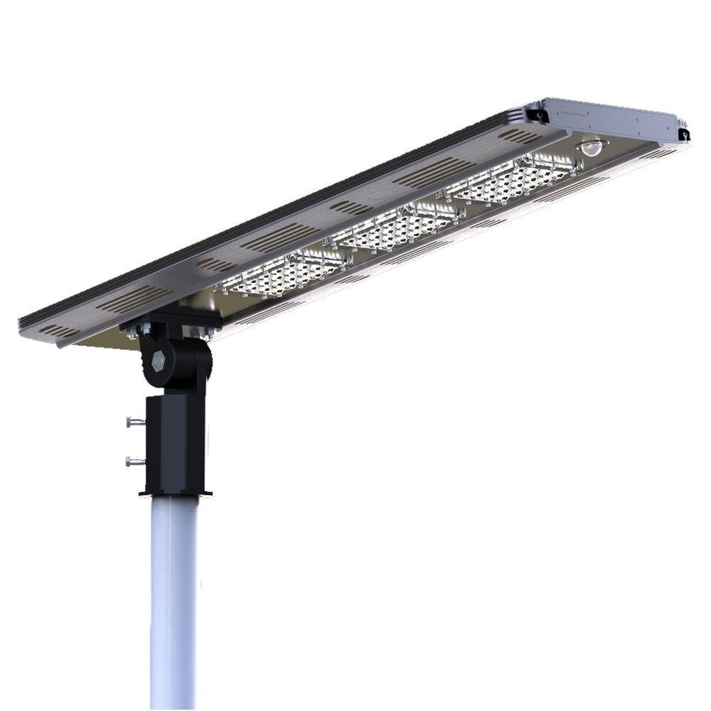 eLEDing Solar/Hybrid Energy Efficient LED Ultra-Powerful Self-Contained Smart Commercial Residential Lighting w/Mounting System for Building Parking Lots Bike Path Street (20W)