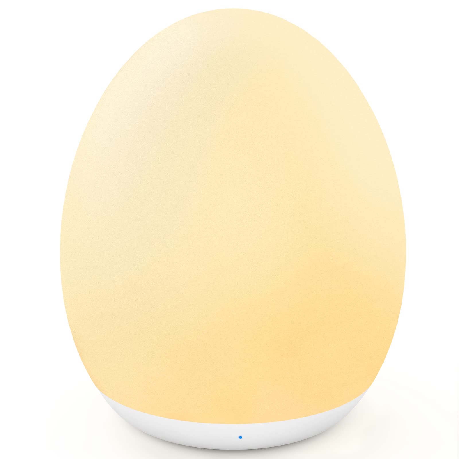 MediAcous Night Light for Kids, Egg Light for Nursery, 7 Colors Changing & Stepless Dimming, Soft Silicone Touch Night Lamp with