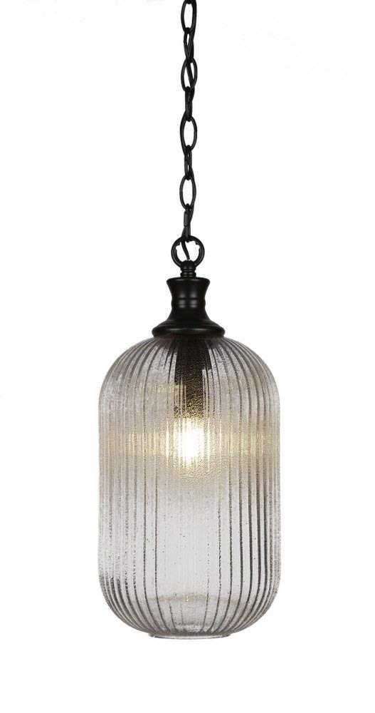 Toltec Lighting Carina 1 Light Pendant in Matte Black (94-MB-4608)
