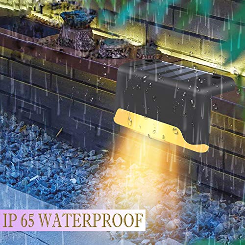 Codian Solar Deck Lights, 16 Pack, Waterproof LED for Outdoor Use, Cool White, Black