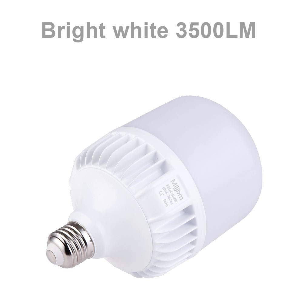 Velnex 250W-300W Equivalent Led Bulb, Daylight Bulb 5000K 35Watt Commercial Retrofit Led, Super Bright 3500Lumen Garage Light, E26 Base Light Bulb For Warehouse,Area,Basement, Home Light, 2Pack